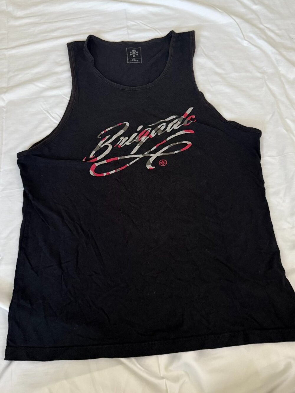 Barbell Brigade Black Graphic Tank Top Bodybuilding Gym Workout Streetwear
